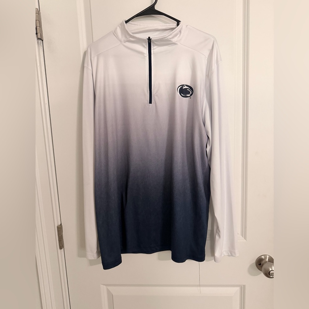 PENN STATE-Colosseum White Quarter-Zip Pullover-Mens XL